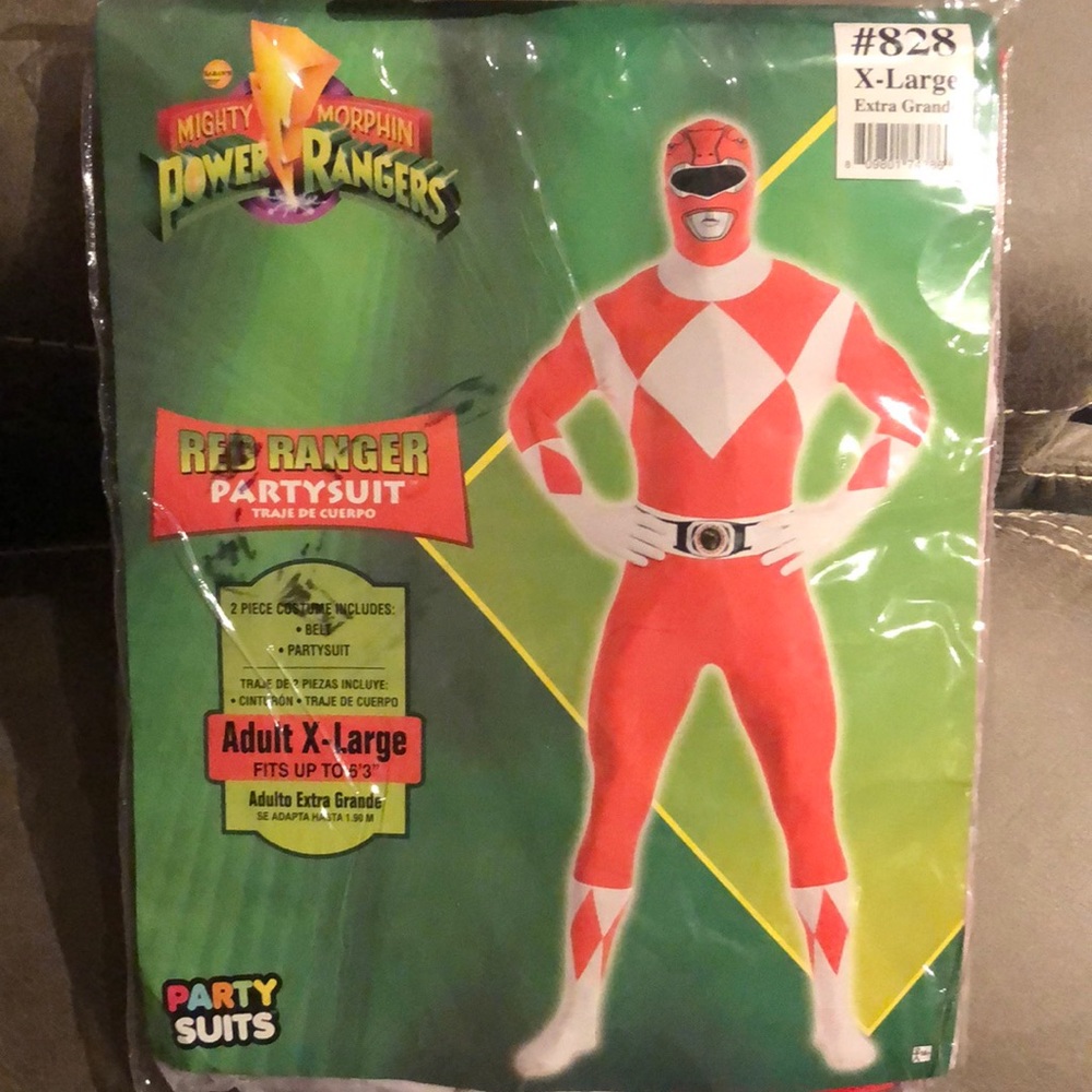 Red Power Ranger partysuit Costume